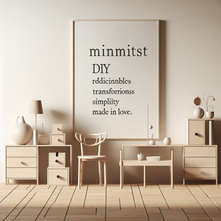 DIY Minimalist Furniture Hacks