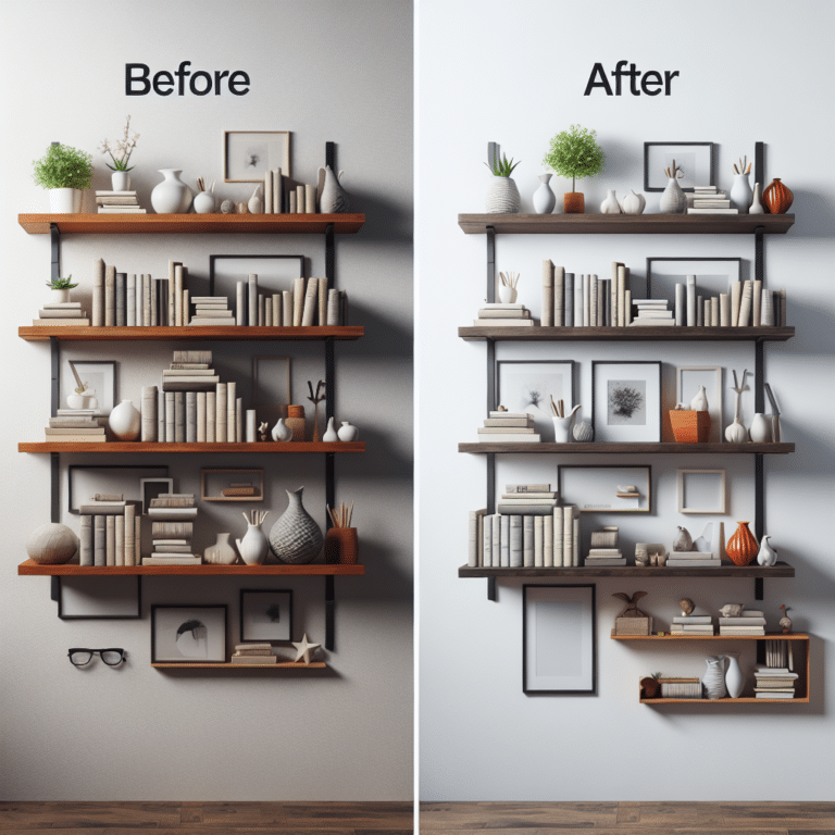 Declutter and Design: A Minimalist Shelf Makeover